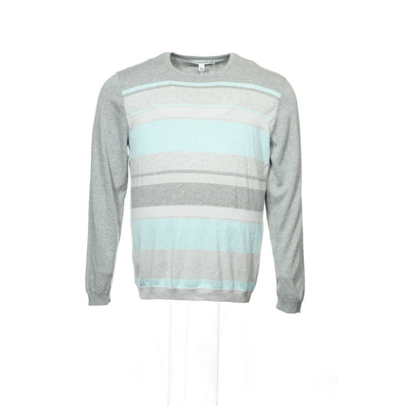 Calvin Klein Multi-Color Wide Horizontal Striped Crew Neck Sweater , Size XLarge