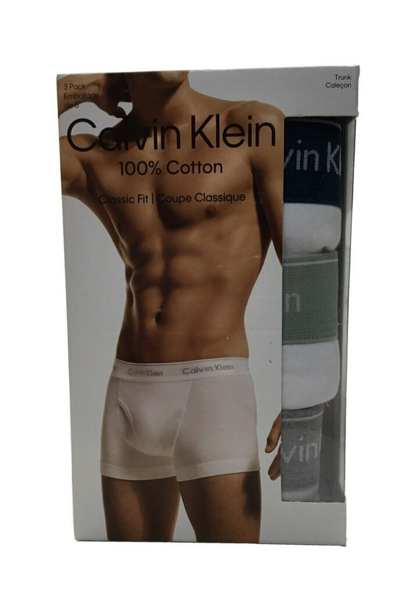 NB4002-948 Mens Cotton Classic Fit Trunk Underwear 3Pack Sz XL LG34