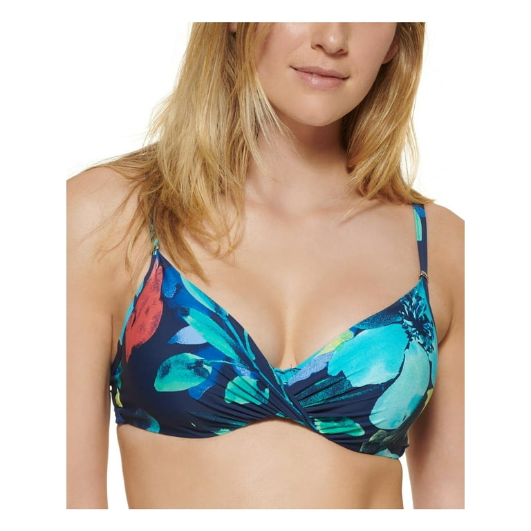 Blue calvin klein bikini top online