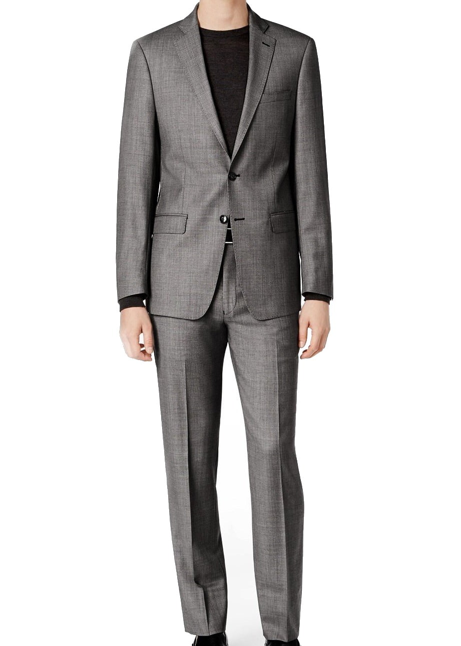 Calvin Klein NEW Gray Men 42 Long Slim Two Button 2pc Wool Suit Set -  Walmart.com