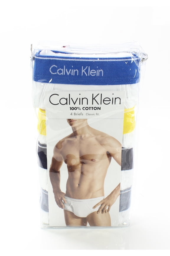 NEW White Mens Size Small S 4-Pack Assorted Briefs