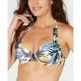 thumbnail image 1 of Calvin Klein OLIVE MULTI TROPIC RAINFOREST Printed Bikini Swim Top, US Large, 1 of 4