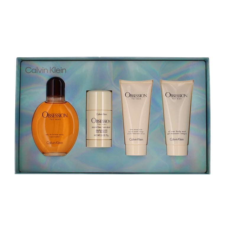 Calvin Klein Obsession 4pc Men's Set: 4.2oz Eau De Toilette Spray