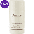 thumbnail image 1 of Calvin Klein Obsession Alcohol Free Deodorant Stick for Men, 2.6 Oz (3 Pack), 1 of 4