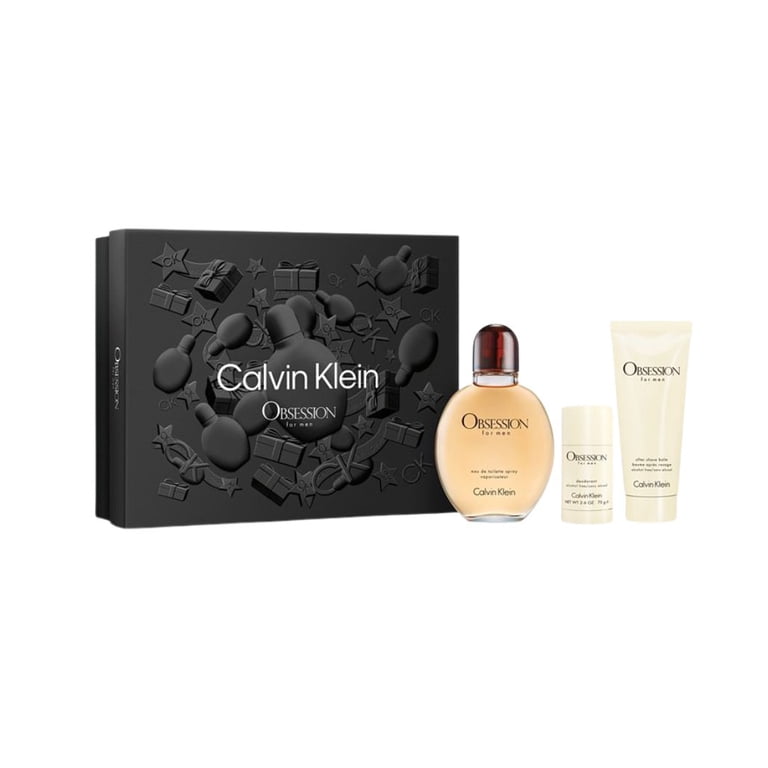 Calvin Klein Men's Obsession Cologne Gift Set, Eau de Toilette, 3