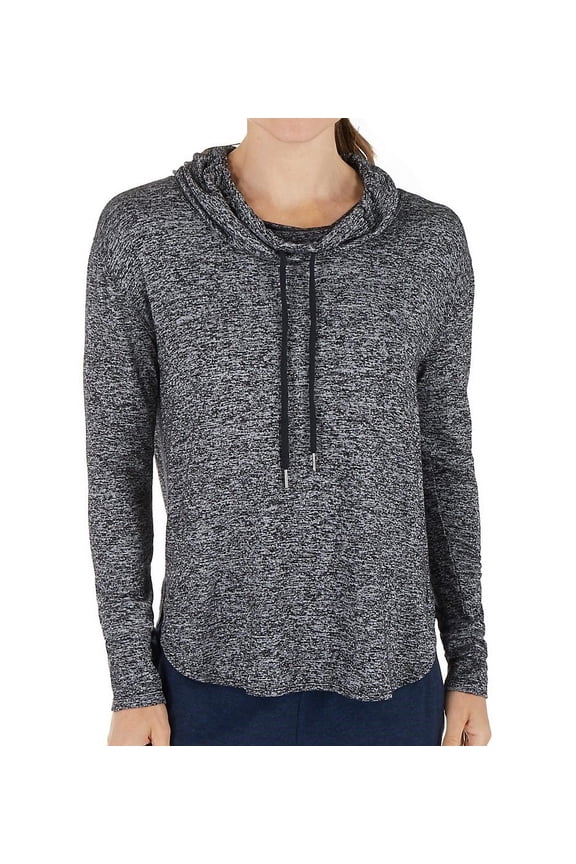 PF8T322 Long Sleeve Cowl Neck Top (Black XL)