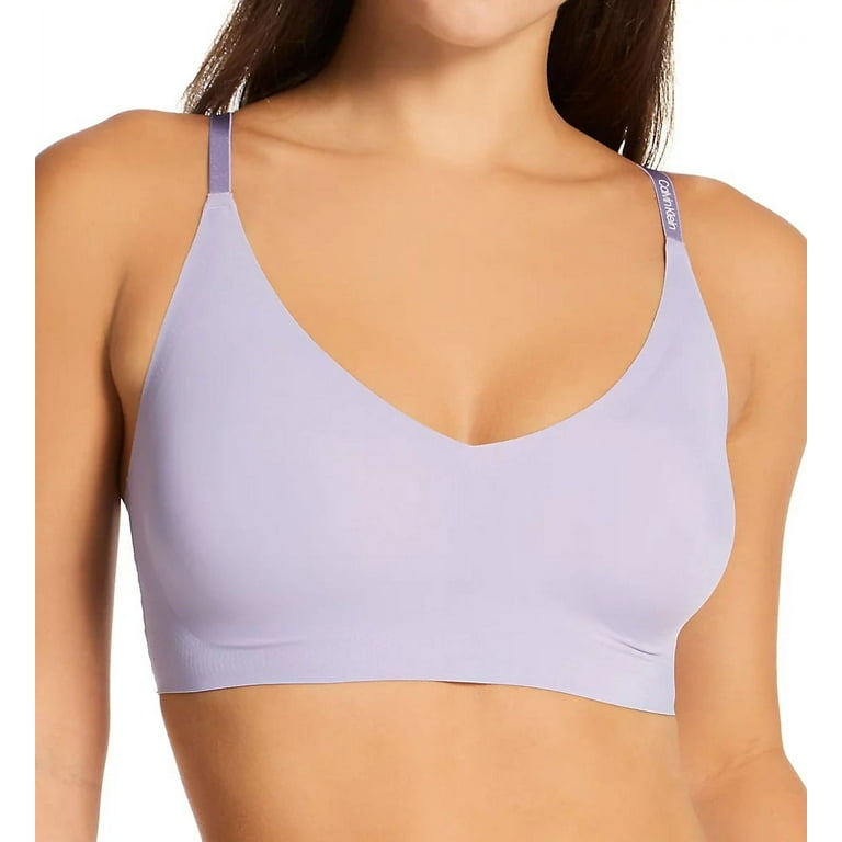 Calvin Klein PURPLE ESSENCE Invisible Lightly Linted Triangle Bra, US Large