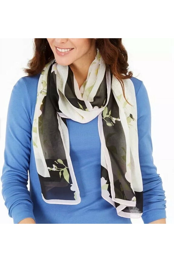 Peony Logo-Print Scarf