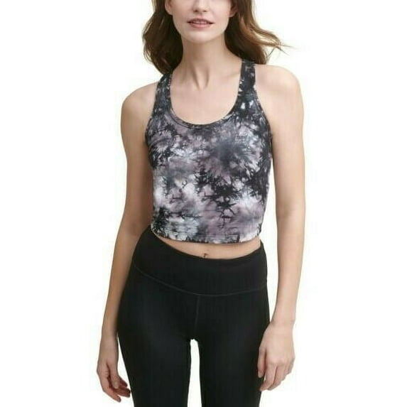 Calvin Klein Performance Cropped Tie-Dyed Active Top Multicolor Size M MSRP $50