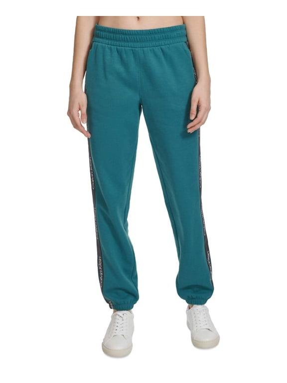 Performance Eco Joggers Pants Women's Small Teal Fleece Logo FTS484