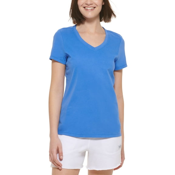 Calvin Klein Performance Embroidered Logo T-Shirt Blue Wave L