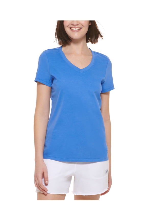 Performance Embroidered Logo T-Shirt Blue Wave L