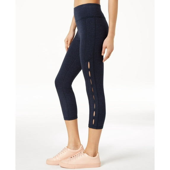 Calvin Klein Performance High Rise Cutout Cropped Leggings Indigo Heather XS
