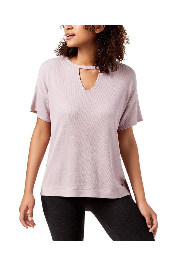 Knit Keyhole Bust Athletic Top (Evening Sand, Large)