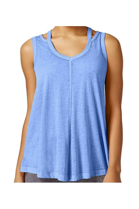 Performance NEW Blue Womens Size XS Cutout-Detail Tank Top