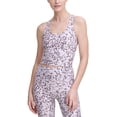 thumbnail image 1 of Calvin Klein Performance Printed Racerback Cropped Tank Top, Beige, XX-Large, 1 of 2