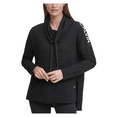 thumbnail image 1 of Calvin Klein Performance Women Cowl Neck, Drop Hem, Fleece Sweatshirt, Black, S, 1 of 1