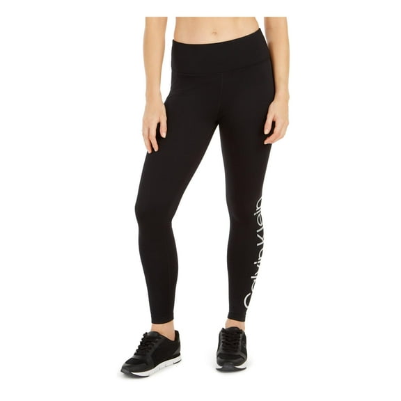 Calvin Klein Performance Women's Cold Gear Fleece-Lined High-Waist Leggings Black Size Medium