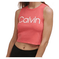 thumbnail image 1 of Calvin Klein Performance Women's Cropped Logo Top (Pink, Small), 1 of 2