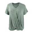 thumbnail image 1 of Calvin Klein Performance Women's Draped Top (XS, Rainforest), 1 of 2