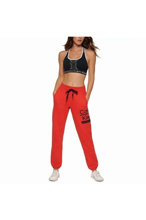 Performance Women's Flocked Split Logo Jogger Pants Secret Red, XXL New with box/tags