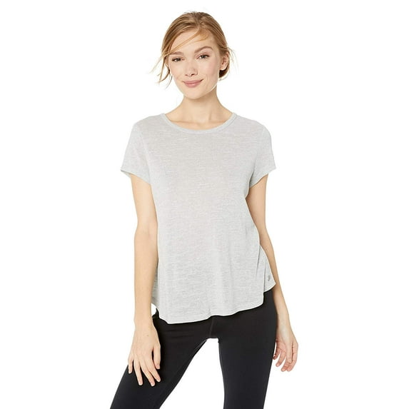 Calvin Klein Performance Women's Overlapping Ruffle Back Pearl Grey, XL