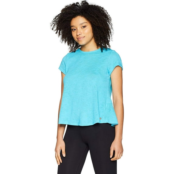 Calvin Klein Performance Women's Overlapping Ruffle Back tee Small
