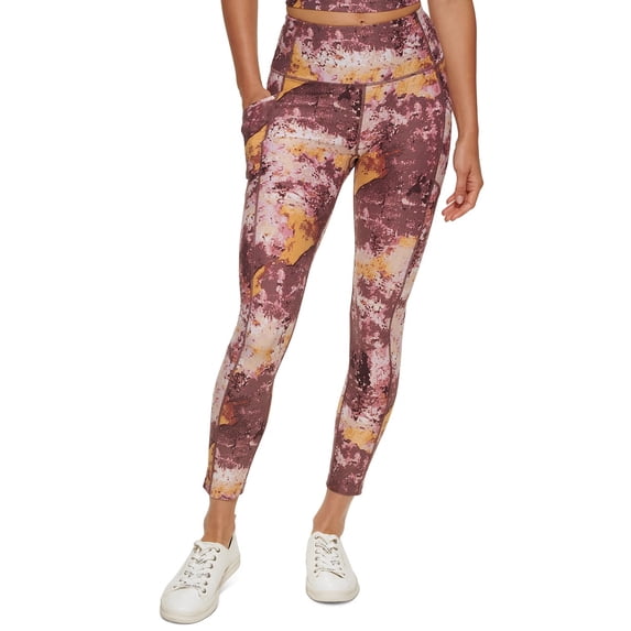 Calvin Klein Performance Women's Printed Leggings, Newport Java, XL