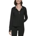 thumbnail image 1 of Calvin Klein Performance Womens Raglan Sleeve Zip Hoodie Black XL, 1 of 3