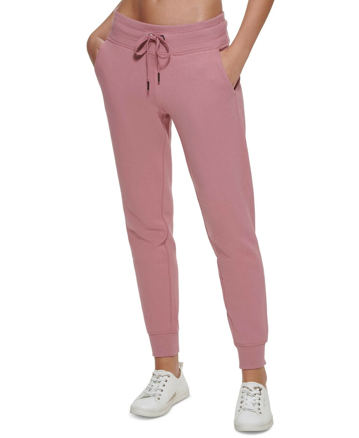 Calvin Klein Performance Women s Rib Trim Jogger Pants Mauve XL
