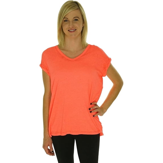 Calvin Klein Performance Women's V-Neck Posey Burnout Tee Size Small Size S