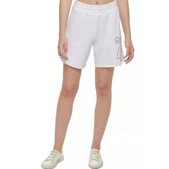 Calvin Klein Performance Women's White High-Rise Shorts, Large
