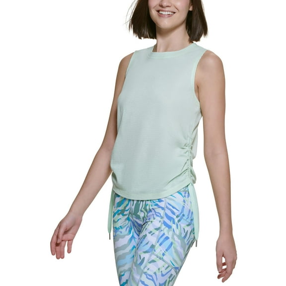 Calvin Klein Performance Womens Ruched Side Tie Tank Top Refresh L