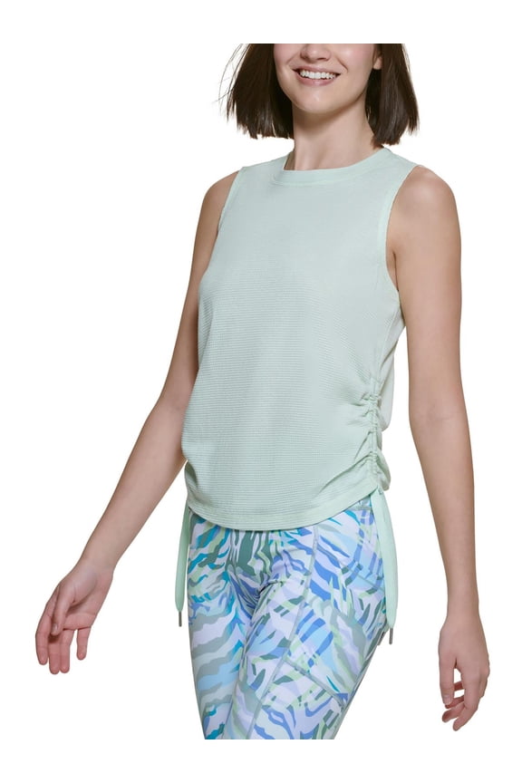 Womens Ruched Side Tie Tank Top Refresh L