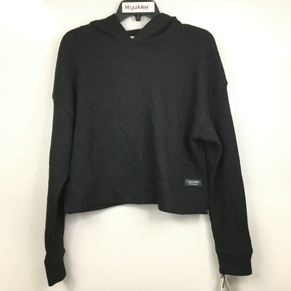 Calvin Klein Performance Womens Waffle Hoodie Black S