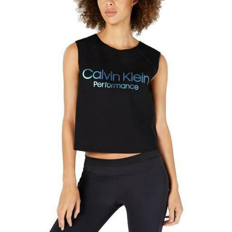 Calvin Klein Performance Womens Cropped Active Wear Tank Top, Choose  Sz/Color: M/Blue Reflective 