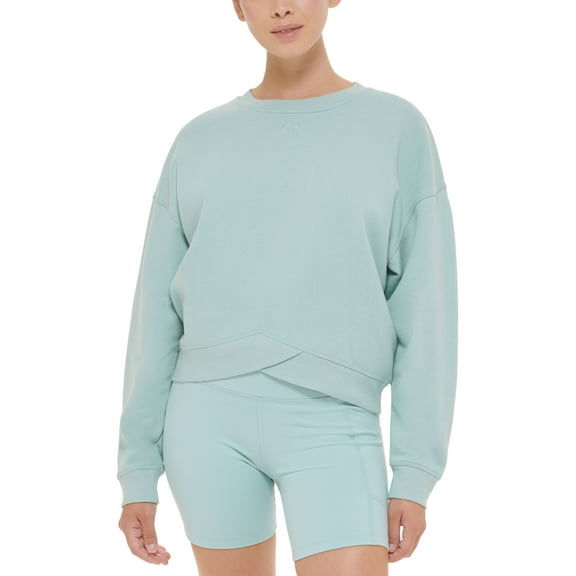 Calvin Klein Performance Womens Crossover Hem Pullover Sea Level L