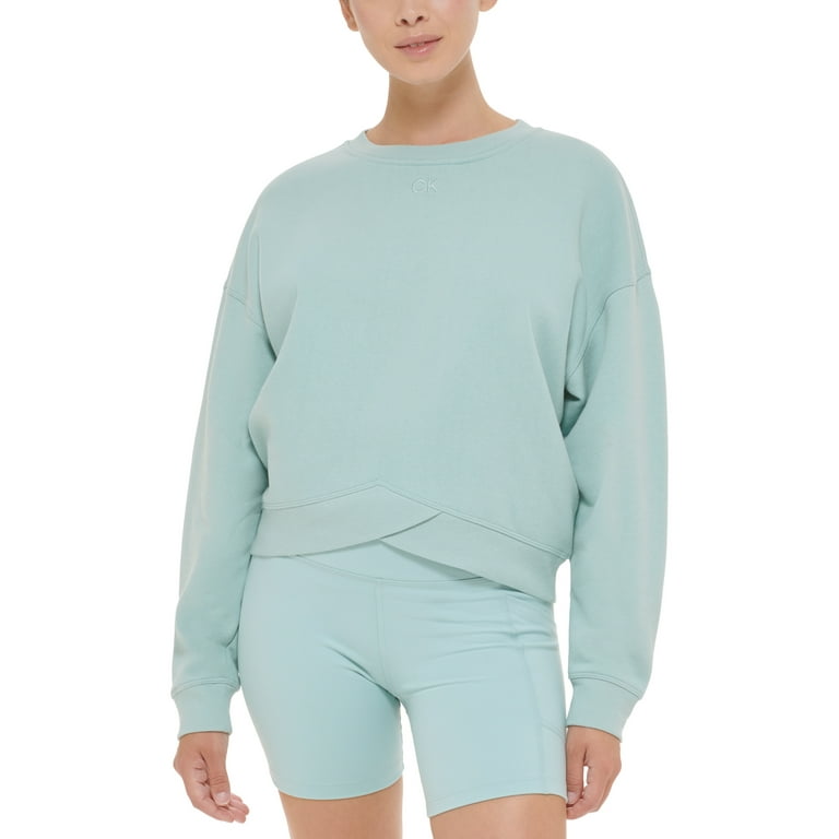 Calvin Klein Performance Women s Crossover Hem Pullover Sea Level Size S