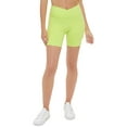 thumbnail image 1 of Calvin Klein Performance Womens Crossover Waist Bike Shorts Lime Fizz S, 1 of 1