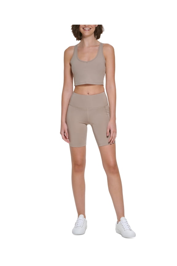 Performance Womens High Waist Side Pocket Bike Shorts Moonrock XL