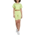 thumbnail image 1 of Calvin Klein Performance Womens Logo Cropped T-Shirt Lime Fizz S, 1 of 1