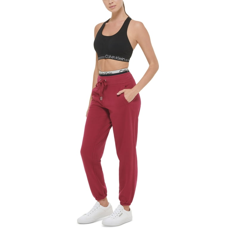 Calvin Klein Performance Womens Logo Elastic Sweatpant Jogger Chianti Chalk 2XL Walmart