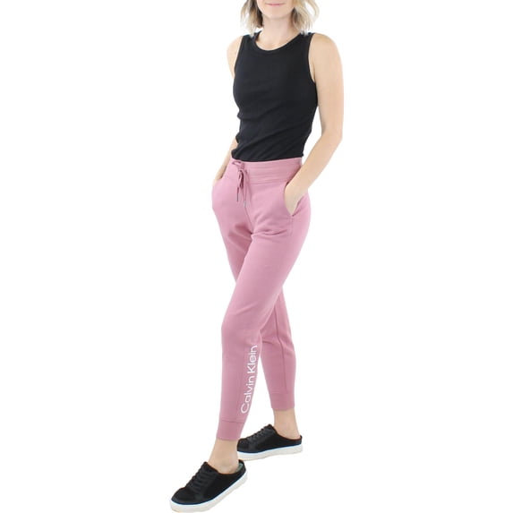 Calvin Klein Performance Womens Loungewear Ribbed Trim Jogger Pants