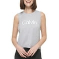 thumbnail image 1 of Calvin Klein Performance Womens Muscle Tank Pearl Grey Heather M, 1 of 3