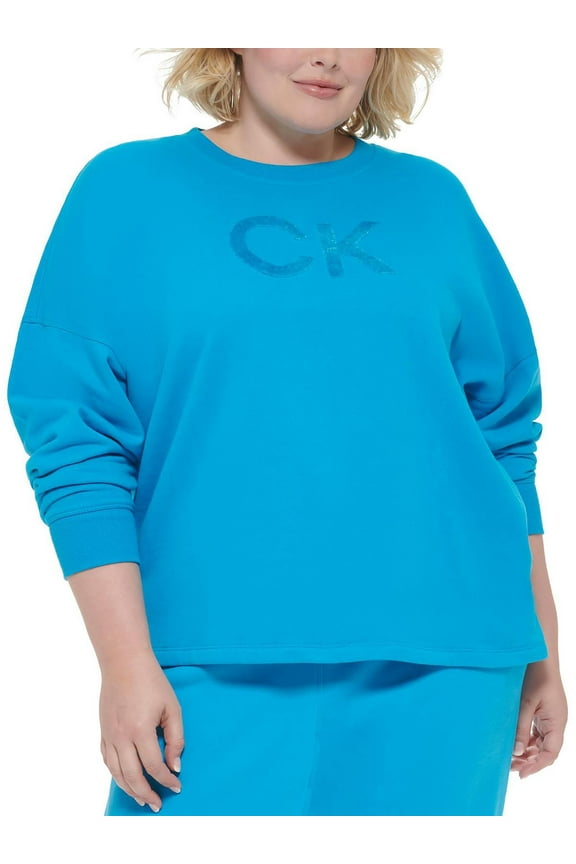 Womens Plus Crewneck Fitness Sweatshirt