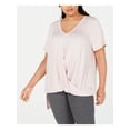thumbnail image 1 of Calvin Klein Performance Womens Plus Draped V-Neck T-Shirt, 1 of 4