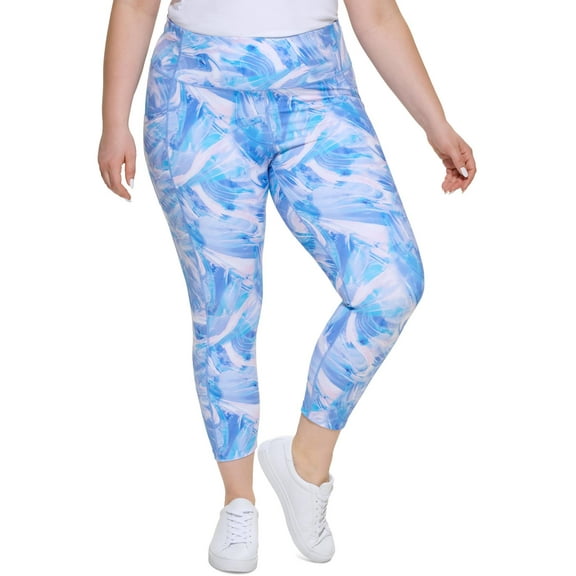 Calvin Klein Performance Womens Plus Fitness Workout Athletic Leggings