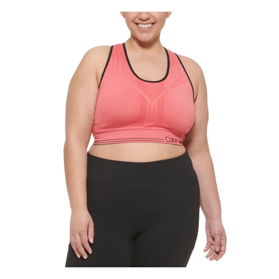 Calvin Klein Performance Womens Plus Medium Support Reversible Sports Bra