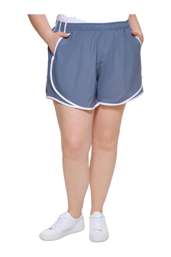 Womens Plus Mesh Fitness Shorts