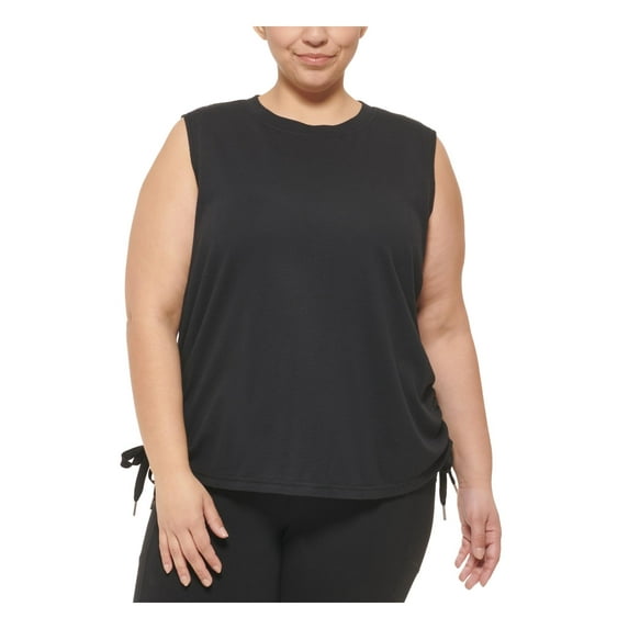 Calvin Klein Performance Womens Plus Moisture Wicking Workout Pullover Top